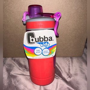 Bubba Flo Kids Water Bottle Wide Mouth Lid w/Silicone Sleeve-Coral,16 fl oz. NWT